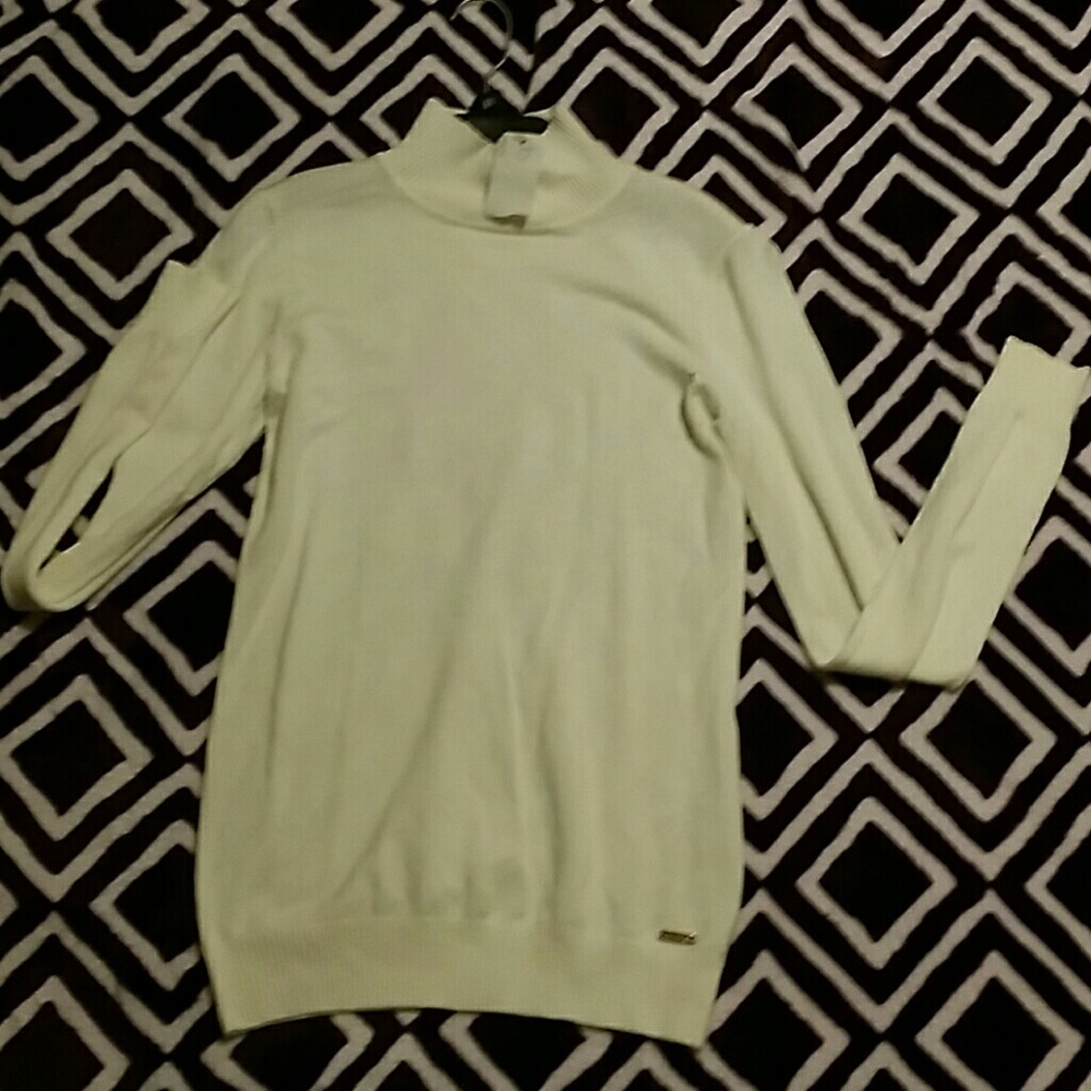 New c.klein mock turtleneck thin sweater